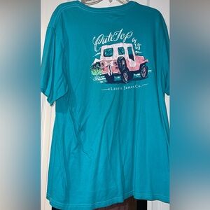 Lauren James Blue Short Sleeve Tee Casual Graphic